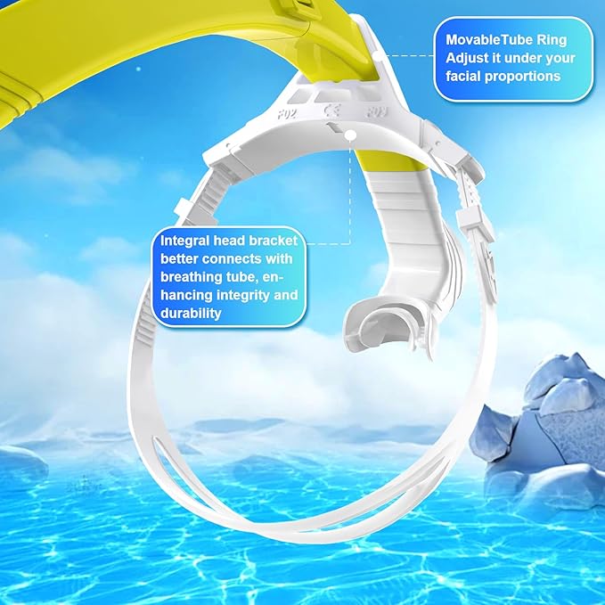 Greatever Detachable Portable Snorkel for Lap Swimming Unisex-Adult Silicone Adjustable Headband One Way Exhaust Valve-StrideForce Fitness