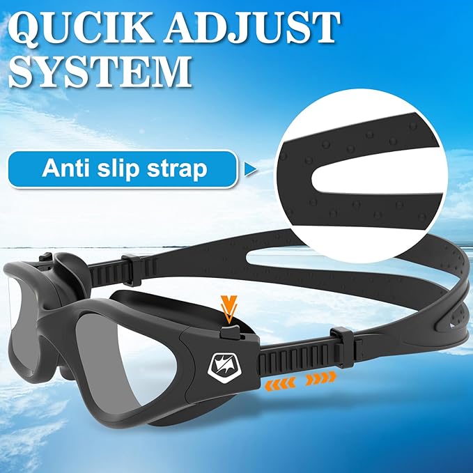 WIN.MAX Polarized Swimming Goggles Swim Pool Goggles Anti Fog Anti UV No Leakage Clear Vision for Men Women Adults Teenagers-StrideForce Fitness