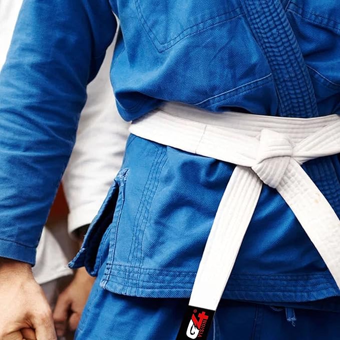G4 VISION Jiu Jitsu Belt BJJ Belts Brazilian Adult A1 A2 A3 A4 Black Brown Purple Blue White-StrideForce Fitness
