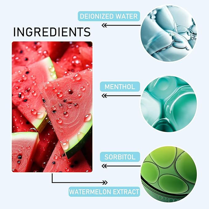 Mini Mouthwash Travel Size,Watermelon Flavor Portable Individual Travel Mouth Wash for Fresh Breath, Refreshing Long Lasting Gentle Oral Care Mouthwash Packs(Pack of 20)