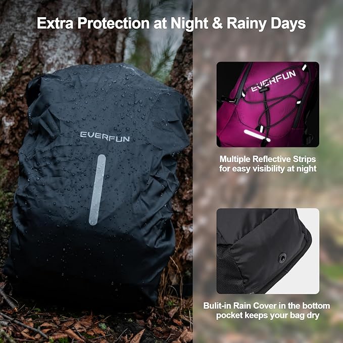 Everfun Hydration Backpack 18L with Water Bladder 2L/3L Hiking Water Backpack Women Men Hydration Pack Insulated Lightweight Day Hydropack with Storage for Hiking, Biking, Running, Festival-StrideForce Fitness