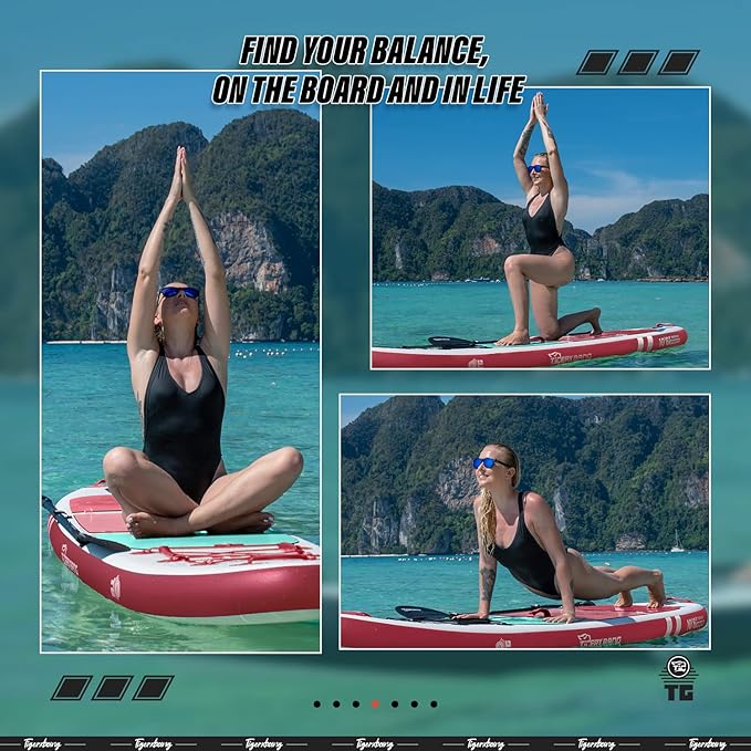 Inflatable Paddle Board with Premium SUP Board Accessories, Allround Paddle Boards for Adults/Kids,Stand Up Paddle Board Defender Collection-StrideForce Fitness
