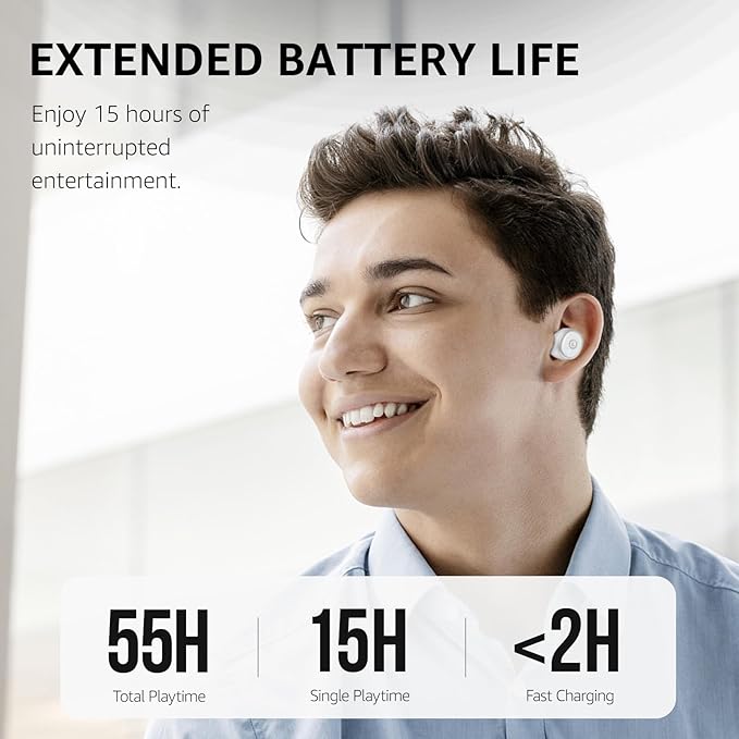 TOZO T10 Wireless Earbuds Bluetooth 5.3 Headphones, App Customize EQ, Ergonomic Design, 55H Playtime, Wireless Charging Case, IPX8 Waterproof Sound in-Ear Headset, 2025 New Version-StrideForce Fitness