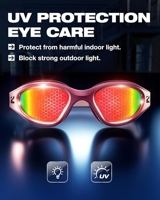 ZIONOR G1 Nava Super Anti-Fog Unisex Swim Goggles Mirror/Bright Smoke Lens-StrideForce Fitness