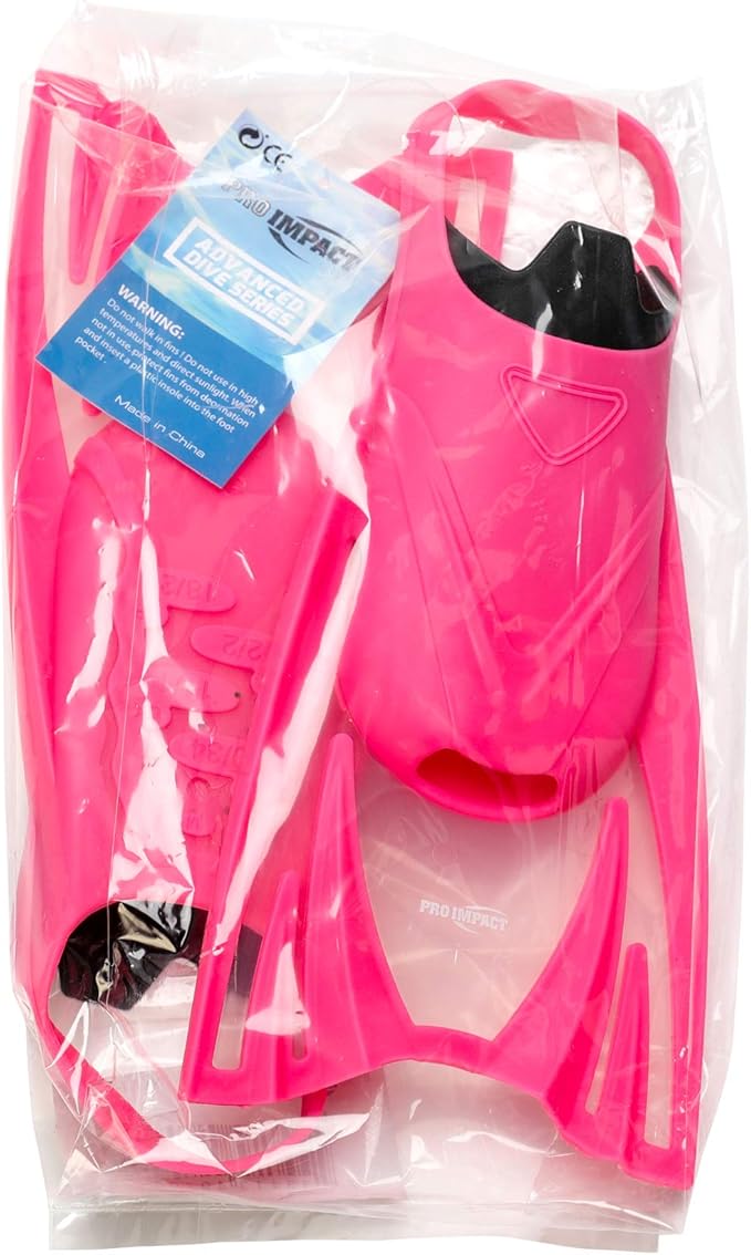 PRO IMPACT Swim Fins for Adults & Kids - Premium Scuba Diving Fins, Snorkeling Flippers for Men & Women - Versatile Swim Training Fins for Lap Swimming, Water Sports & Ocean Adventures-StrideForce Fitness