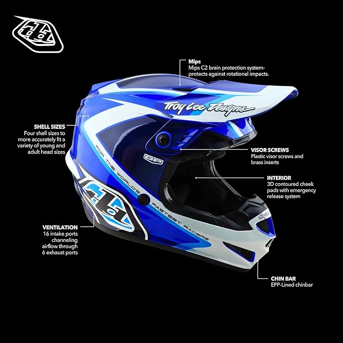 Troy Lee Designs GP Helmet for Motocross MX Off-Road-StrideForce Fitness