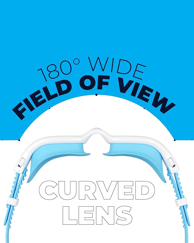 AqtivAqua Swimming Goggles for Kids, MINI-DX Wide View Swim Goggles for Kids Boys Girls, Anti Fog No Leaking-StrideForce Fitness