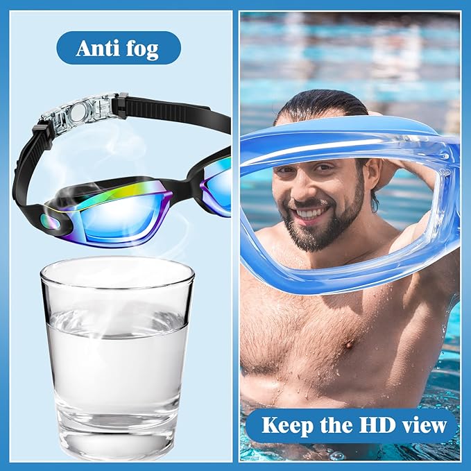 Konohan 10 Pack Swim Goggles Bulk for Kids adult Pool Goggles Anti Fog Silicone No Leak Swimming Glasses for Men Women Youth-StrideForce Fitness