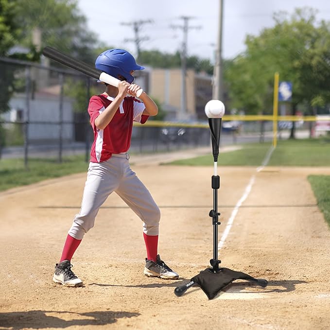 Baseball Tee for Kids,Youth Stand Set,Teeball Set,Youth Baseball,Softball Batting Tee Set,Easy Adjustable Height-StrideForce Fitness
