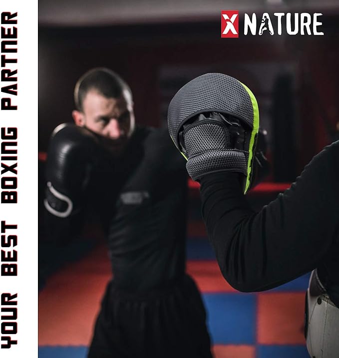 Boxing and MMA Punching Mitts - Hook & Jab Pads, Focus Punch Mitts, Target Focus Pads, and Kick Shield for Muay Thai Training-StrideForce Fitness