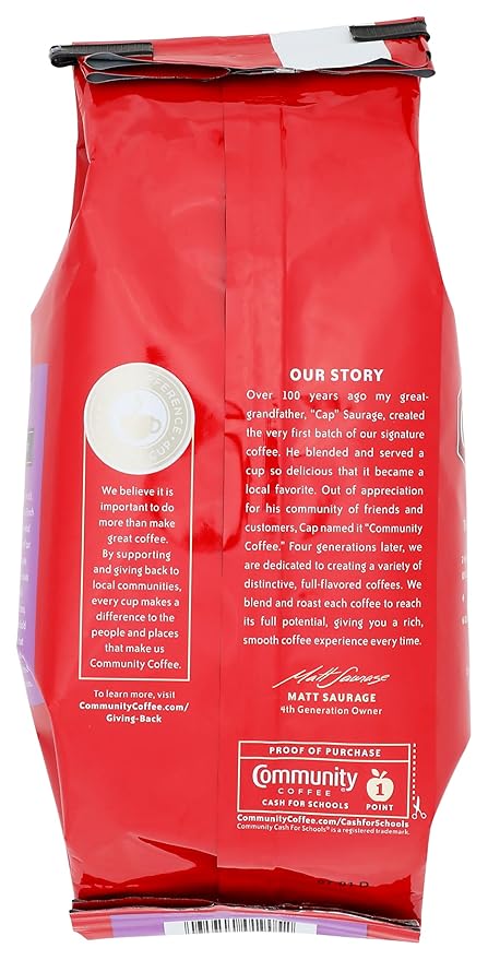 Community Coffee French Roast, Ground Coffee, Extra Dark Roast, 12 Ounce Bag (Pack of 1)-StrideForce Fitness
