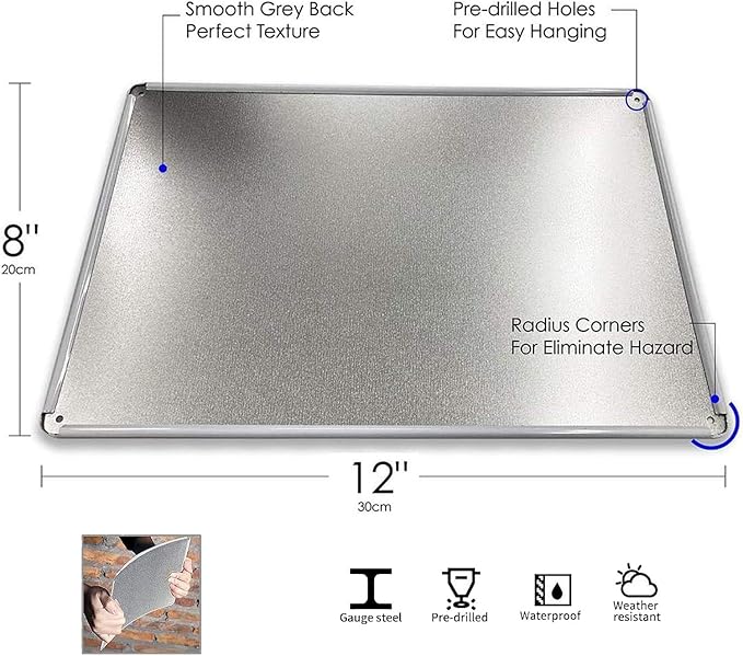 Motivational Metal Tin Sign - 8 Powerful Words for The Day Posters - Inspirational Wall Art Positive Quotes for Home Gym Office Classroom Decor Durable Rustic Wall Decor for Teens Adults 8x12 Inch-StrideForce Fitness