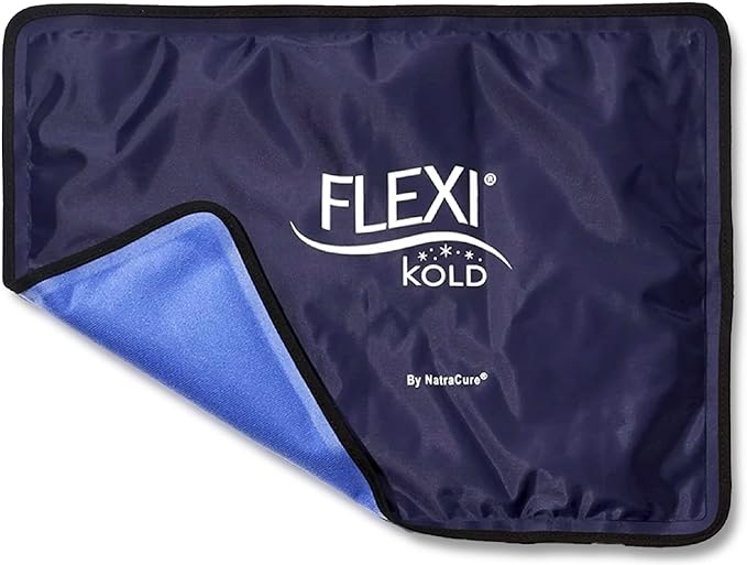 FlexiKold Reusable Gel Large Ice Pack with Straps – Cold Compress Gel Cold Pack for Injuries – Flexible Medical Ice Wrap for Back, Shoulders, Legs, Knees, Sciatica, Muscle Pain – Standard-StrideForce Fitness