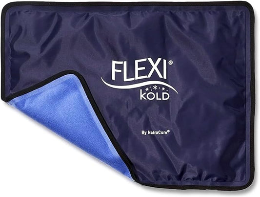 FlexiKold Reusable Gel Large Ice Pack with Straps – Cold Compress Gel Cold Pack for Injuries – Flexible Medical Ice Wrap for Back, Shoulders, Legs, Knees, Sciatica, Muscle Pain – Standard-StrideForce Fitness