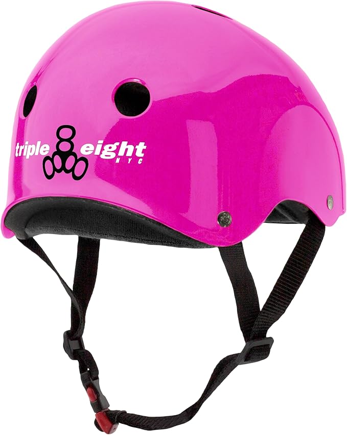 Triple Eight Certified Sweatsaver Helmet for Skateboarding, BMX, Roller Derby, Roller Skating, Inline Skating, Scooter and Bike-StrideForce Fitness