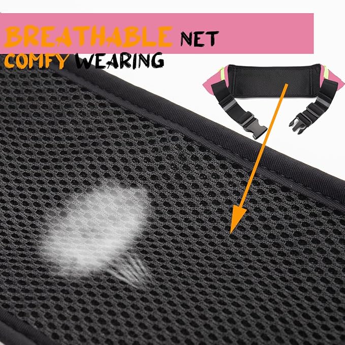 USHAKE Slim Running Belt, Workout Fanny Pack for Men Women,Exercise Waist Pack for Apple iPhone Holder, Runner Belt for Running Walking Cycling Camping Gym-StrideForce Fitness