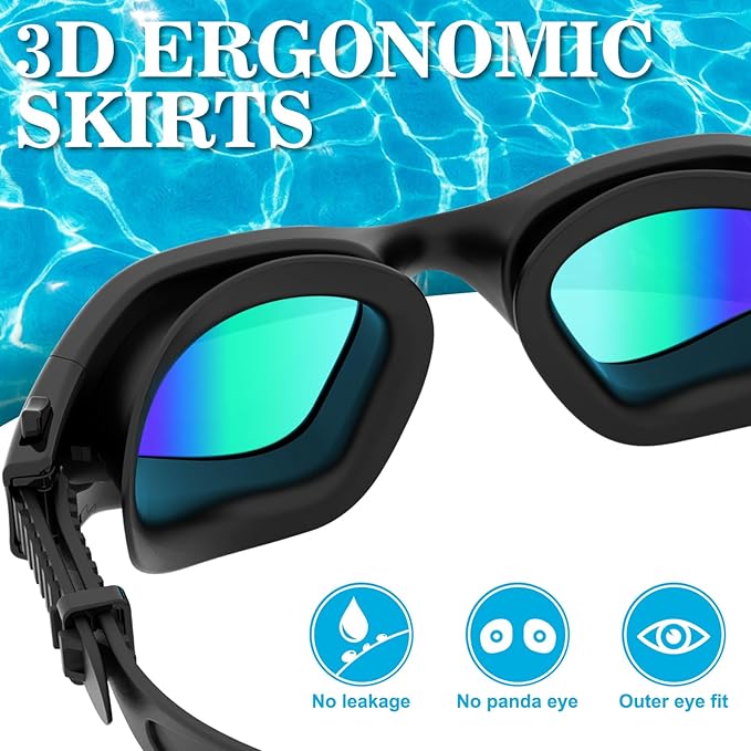 WIN.MAX Polarized Swimming Goggles Swim Pool Goggles Anti Fog Anti UV No Leakage Clear Vision for Men Women Adults Teenagers-StrideForce Fitness