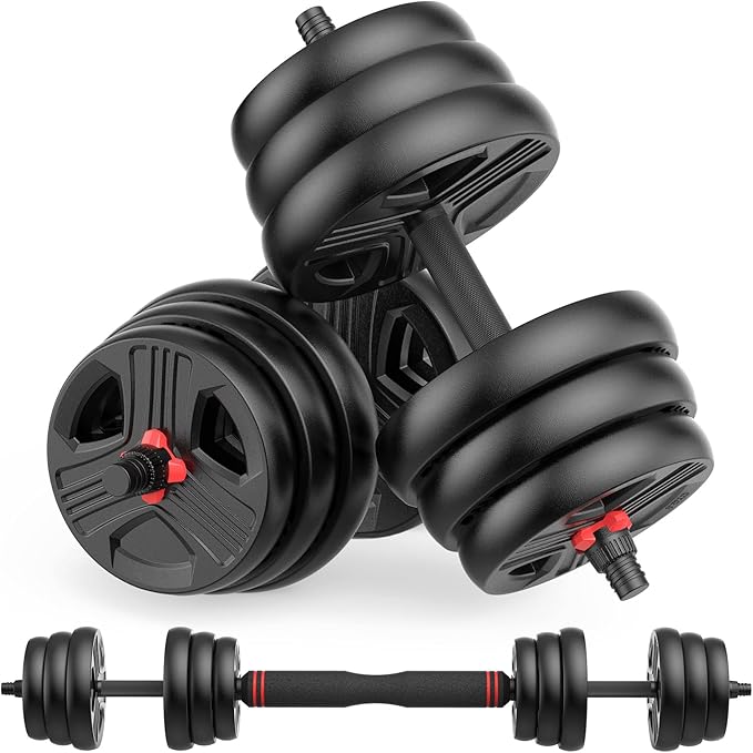 Adjustable Dumbbells, 20/30/40/55/60/70/80/90lbs Free Weight Set with Connector, 2 or 3 in 1 Dumbbells Used as Barbell, Kettlebells, Fitness Exercises for Home Gym Suitable for Men/Women-StrideForce Fitness