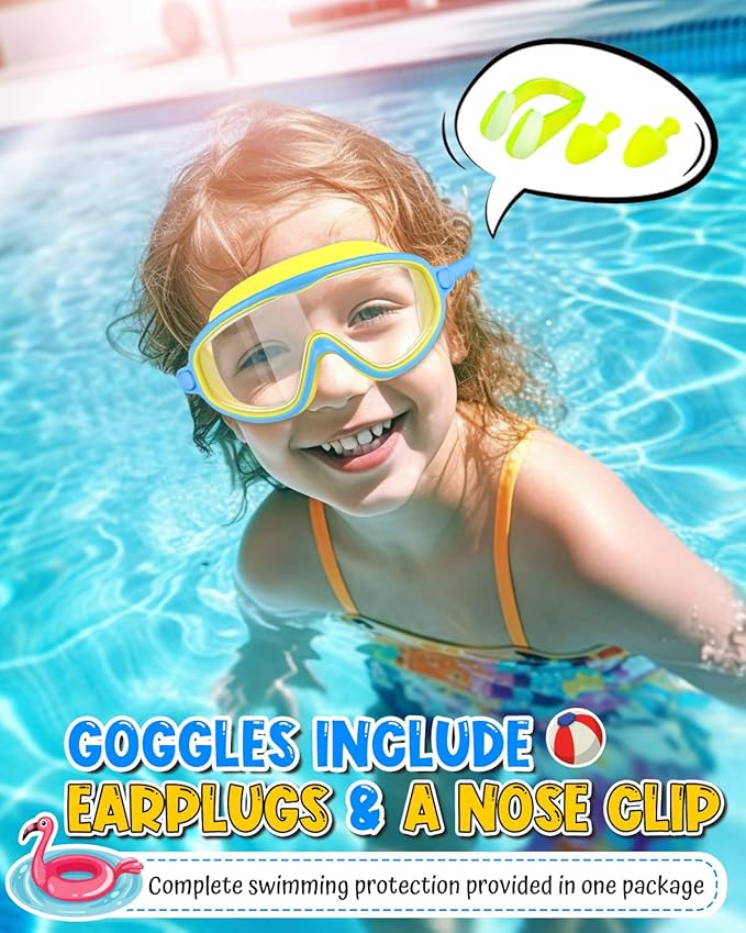 Rantizon Swim Goggles 2 Pack, Wide View Anti Fog&UV Swimming Goggles for Audlt, No Leaking Swim Glasses for Men Women Kids-StrideForce Fitness