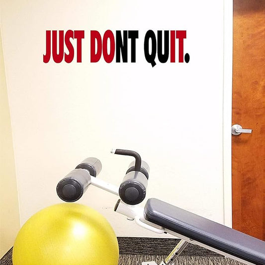 Jeyfel Decals. Fitness Wall Decals. Just Don't Quit. Just Do It. Vinyl Wall Art, Sticker Decal Gym.-StrideForce Fitness