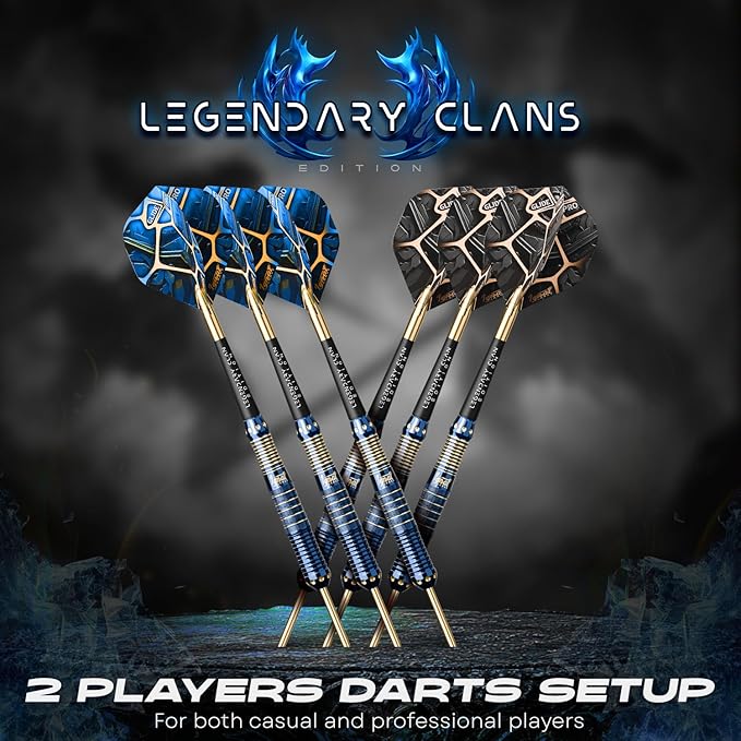 IgnatGames Premium Steel Tip Darts – 3/6/12 Pack Brass Barrels with Aluminum Shafts, 16 GlideXPro Flight Set, Tool Kit & Giftable Case-StrideForce Fitness