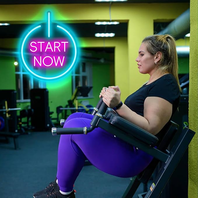Start Now Neon Sign USB Powered with Dimmable Switch for Wall Background Decor Start Now Light Up Sign Neon for Office Gym Home Parties Decor Gift for Entrepreneurs Graduation 11.02 * 13.39In-StrideForce Fitness