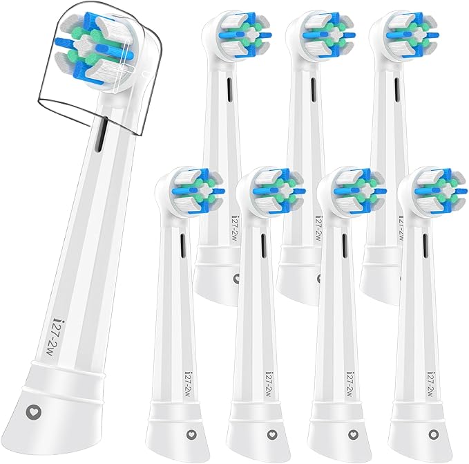 iO Replacement Heads Compatible with Oral B iO 2/3/4/5/6/7/8/9/10 Series Electric Toothbrush,IO Toothbrush Heads Compatible with Oral B iO,Medium-Hard bristles Care for Your Teeth,White