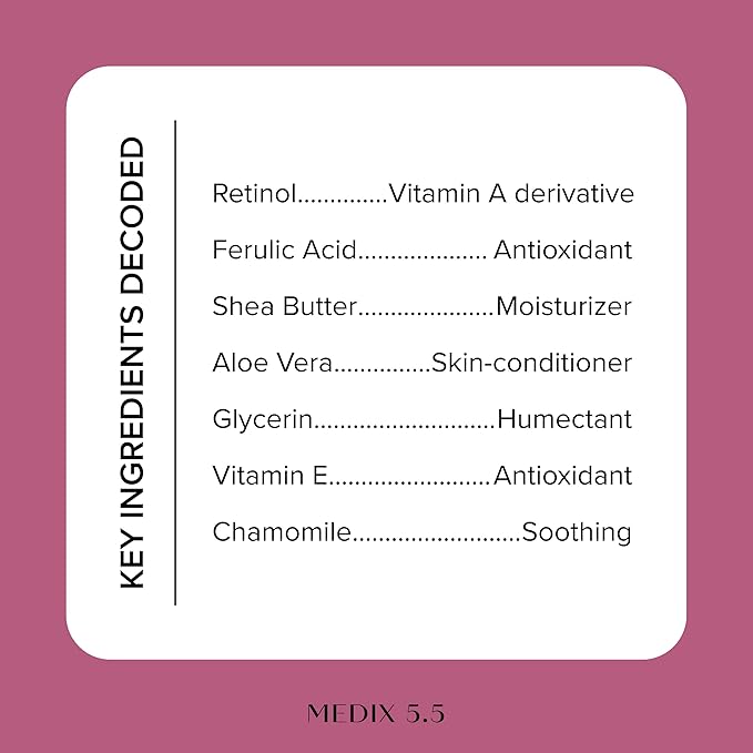 Medix 5.5 Retinol Body Lotion Firming Moisturizer | Crepey Skincare Treatment | Retinol Body Cream | Anti Aging Firming Cream For Women Targets Look Of Crepe Skin, Wrinkles, & Sagging Skin, 15 Fl Oz-StrideForce Fitness