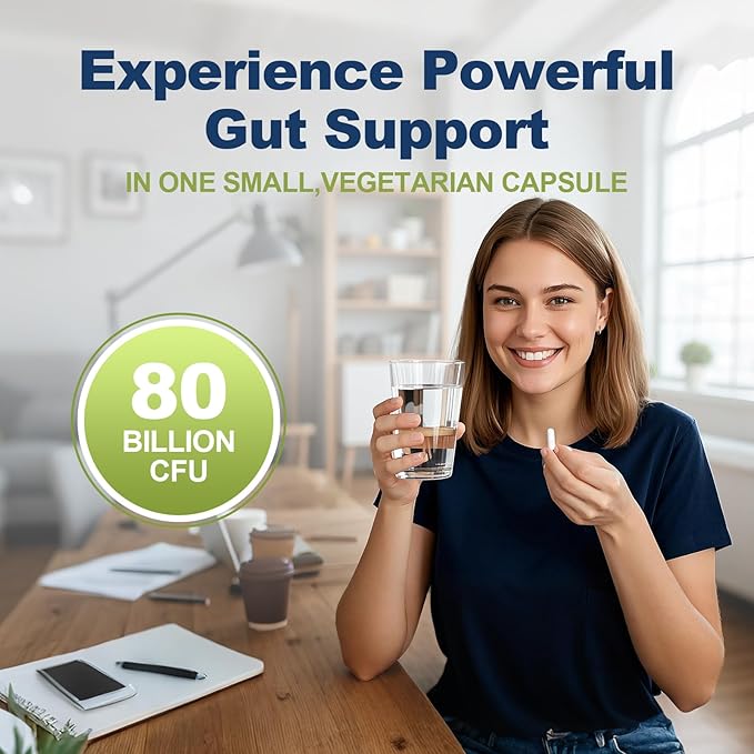 Probiotic Prebiotic, Postbiotic & Digestive Enzymes for Digestive Health, 80 Billion CFU Probiotics Complete Gut Support with Berberine, Cinnamon, L-Glutamine, for Men & Women, 120 Capsules-StrideForce Fitness