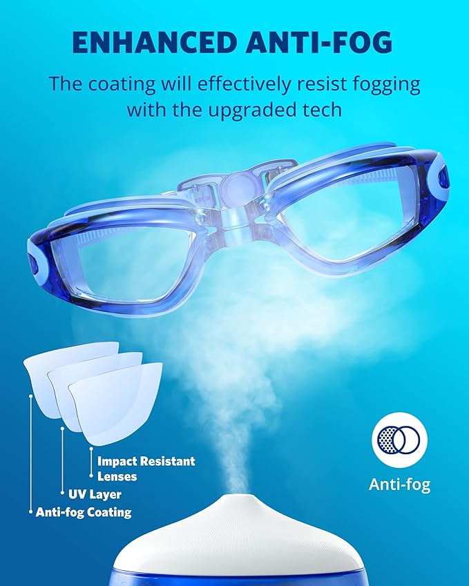 Aegend Swim Goggles, Swimming Goggles No Leaking Full Protection Adult Men Women Youth-StrideForce Fitness