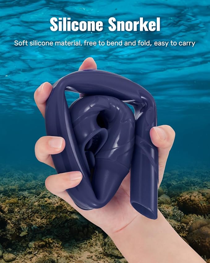 W WSTOO Adults Diving Snorkel Breathing Tube Silicone Flexible Foldable Snorkel Anti-Drop for Freediving Swim Training,Diving and Scuba Diving,Easy to Carry for Travel-StrideForce Fitness