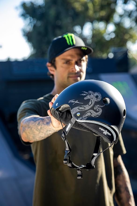 Triple Eight Deep Cover Helmet - Ideal for Skateboarding, Bicycling, BMX, and Roller Skating-StrideForce Fitness
