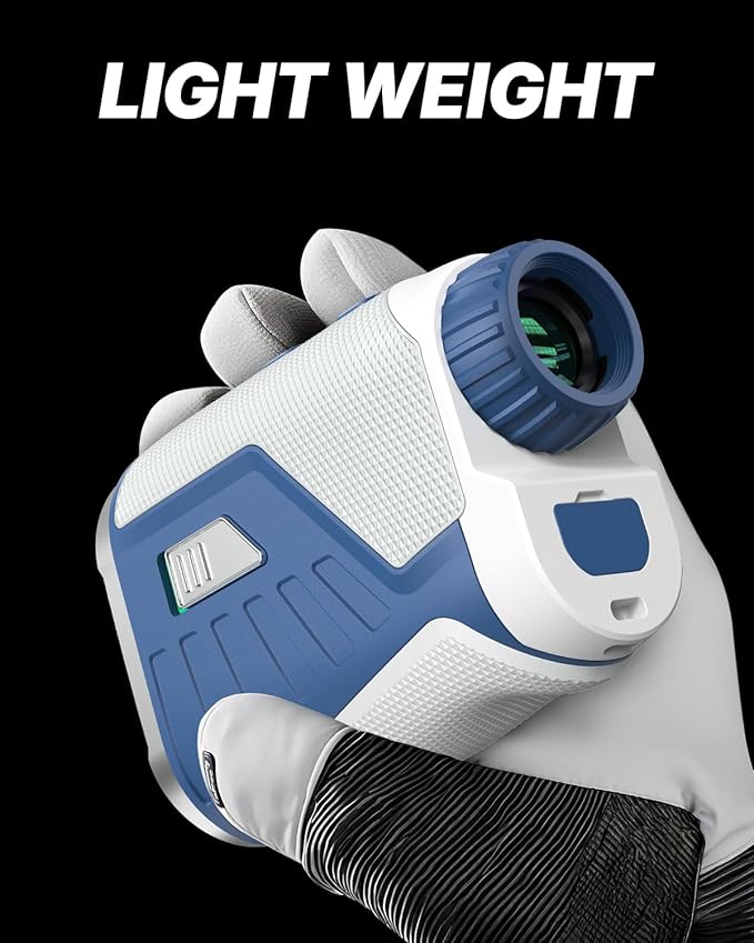 WOSPORTS Golf Range Finder with Slope Switch, 1200 Yards Rangefinder for Golfing & Hunting, ±1yd Accuracy, 0.3s Flag Locking Vibration, Rechargeable, Blue-StrideForce Fitness