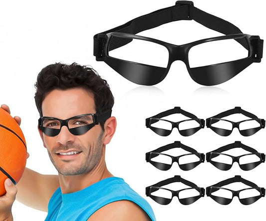 7 Pack of Basketball Dribbling Goggles，Basketball training,Aid Training Equipment for Improving Court Vision，Adjustable Basketball Sports Training Glasses，Improves ball handling-StrideForce Fitness