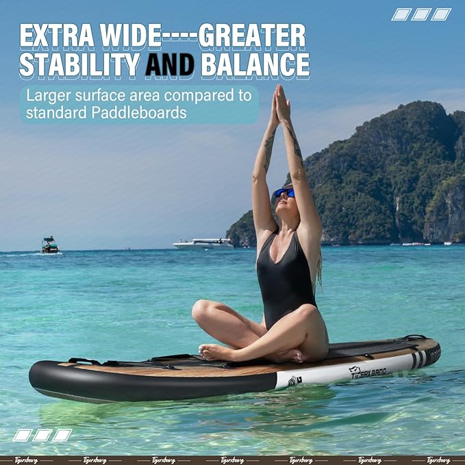 Paddle Board, 10.8' Stand Up Paddle Board with Premium Complete Inflatable SUP Accessories, Extra Wide Paddleboards for Adults & Kids-Pandora Collection-StrideForce Fitness