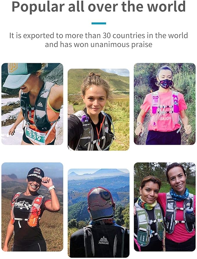 AONIJIE Hydration Vest Pack Backpack 5L Marathoner Running Race Hydration-StrideForce Fitness