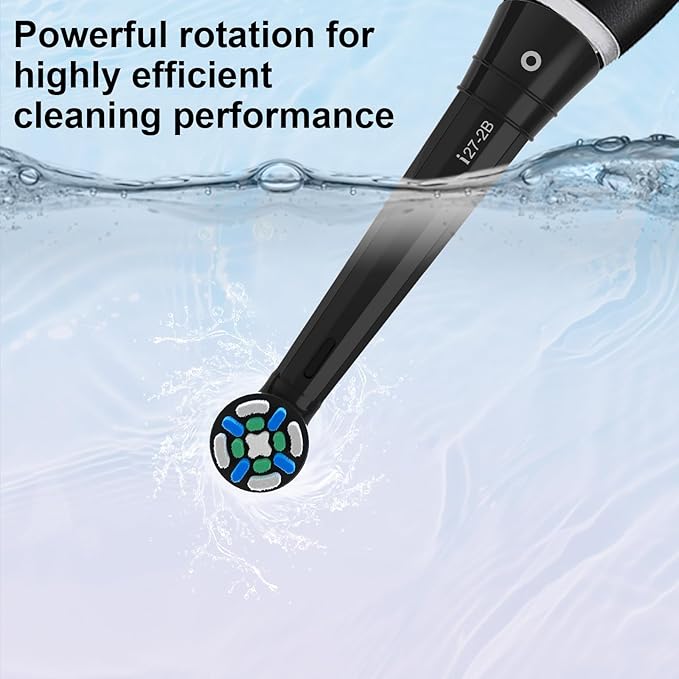 iO Replacement Heads Compatible with Oral B iO 2/3/4/5/6/7/8/9/10 Series Electric Toothbrush,IO Toothbrush Heads Compatible with Oral B iO,Medium-Hard bristles Care for Your Teeth,Black