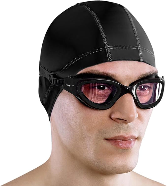 AqtivAqua Swimming Goggles, DX Wide View Swim Goggles for Adult Men Women, Anti Fog No Leaking-StrideForce Fitness