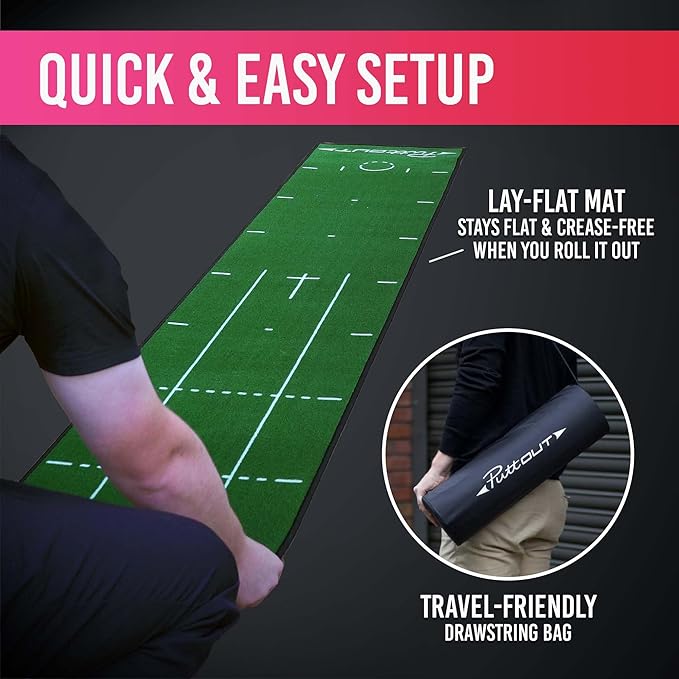 PuttOUT Pro Golf Putting Mat-StrideForce Fitness