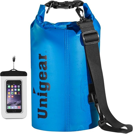 Unigear Dry Bag Waterproof, 2L/5L/10L/20L/30L/40L Floating and Lightweight Bags for Kayaking, Boating, Fishing, Swimming and Camping with Waterproof Phone Case-StrideForce Fitness