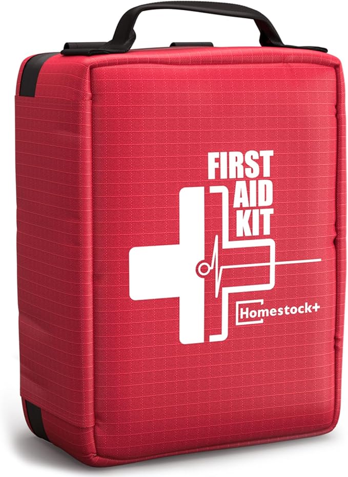 First Aid Kit, Professional Trauma First Aid Kit with Labelled Compartments Molle System for Car, Hiking, Backpacking, Camping, Traveling, and Cycling-StrideForce Fitness