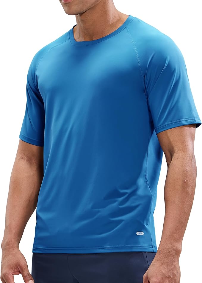 MIER Men's Dry Fit Workout T-Shirts Athletic Running Tee Short Sleeve Crew Neck Gym Tops, Polyester, Moisture Wicking-StrideForce Fitness