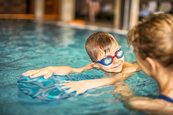 Junior Kickboard Buoy for Youth Children & Toddlers Swimming Aid & Exercise Training Board for Kids to Learn to Swim with Kick Boards in Pool BPA Free-StrideForce Fitness