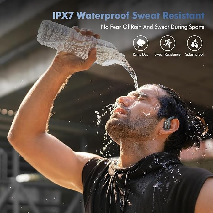 Wireless Earbuds Bluetooth 5.4 Headphones, Noise Canceling Ear Buds with 75hr Playtime, LED Power Display, IPX7 Waterproof Earphones Over-Ear Earphones for Sports/Workouts