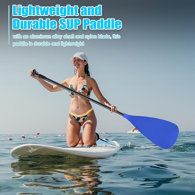 2 Set of 3 Pieces Sup Paddle Board Paddle Kayak Adjustable Stand up Oar Aluminum Alloy Lightweight Replacement Paddleboard Detachable Aluminum Alloy Shaft for Surfing Fishing-StrideForce Fitness