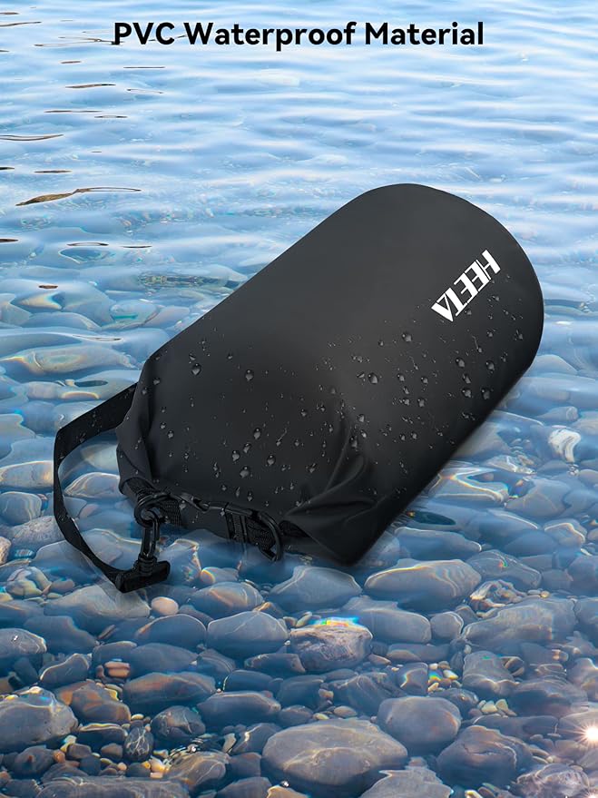 HEETA Waterproof Dry Bag for Women Men(Upgraded Version) 5L/10L/20L/30L/40L Roll Top Lightweight Dry Storage Bag Backpack with Emergency Whistle for Travel, Swimming, Boating, Kayaking, Camping, Beach-StrideForce Fitness