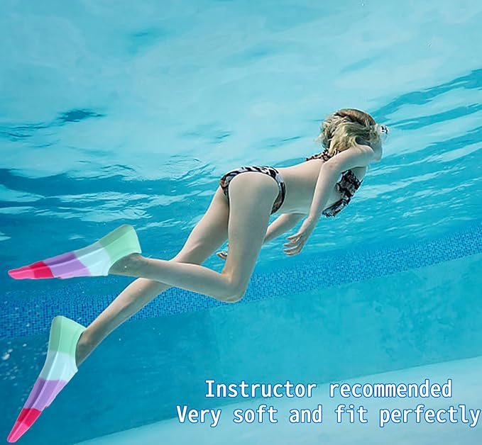 Kids Swim Fins,Short Comfortable Flippers for Lap Swimming and Training for Child,Girls,Boys,Beginners-StrideForce Fitness