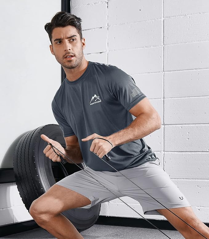 NORTHYARD Men's UPF 50+ Sun Protection Shirts Swim SPF UV Quick Dry Short Sleeve T-Shirts for Athletic Fishing Rash Guard-StrideForce Fitness