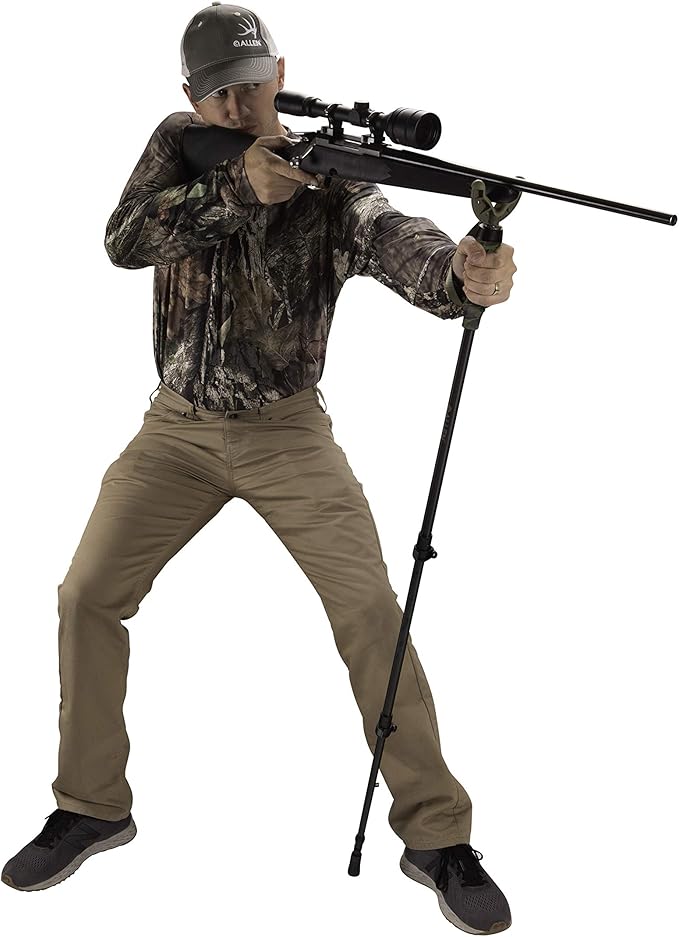 Allen Company Axial Shooting Stick and Monopod, Camera Base, Spotting Scope, Extends up to 61-inch-StrideForce Fitness