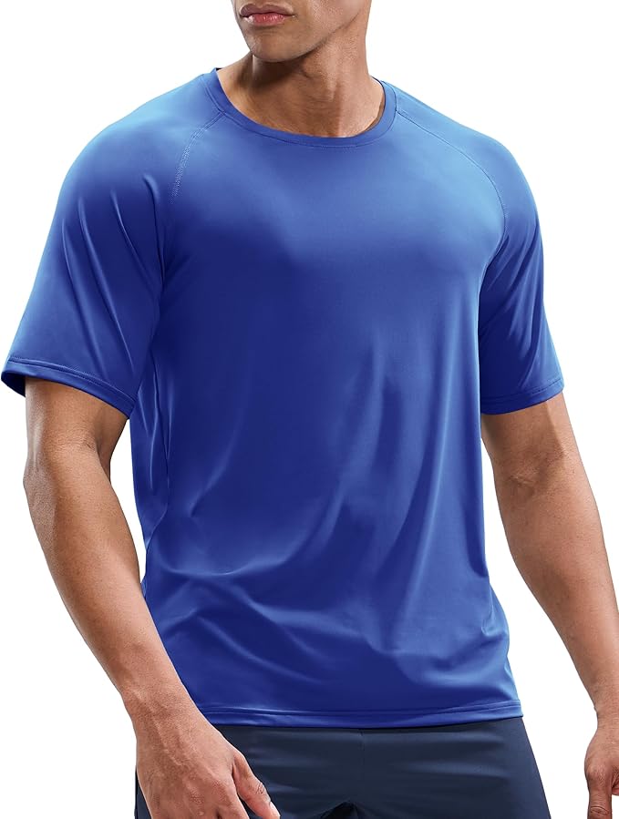 MIER Men's Dry Fit Workout T-Shirts Athletic Running Tee Short Sleeve Crew Neck Gym Tops, Polyester, Moisture Wicking-StrideForce Fitness